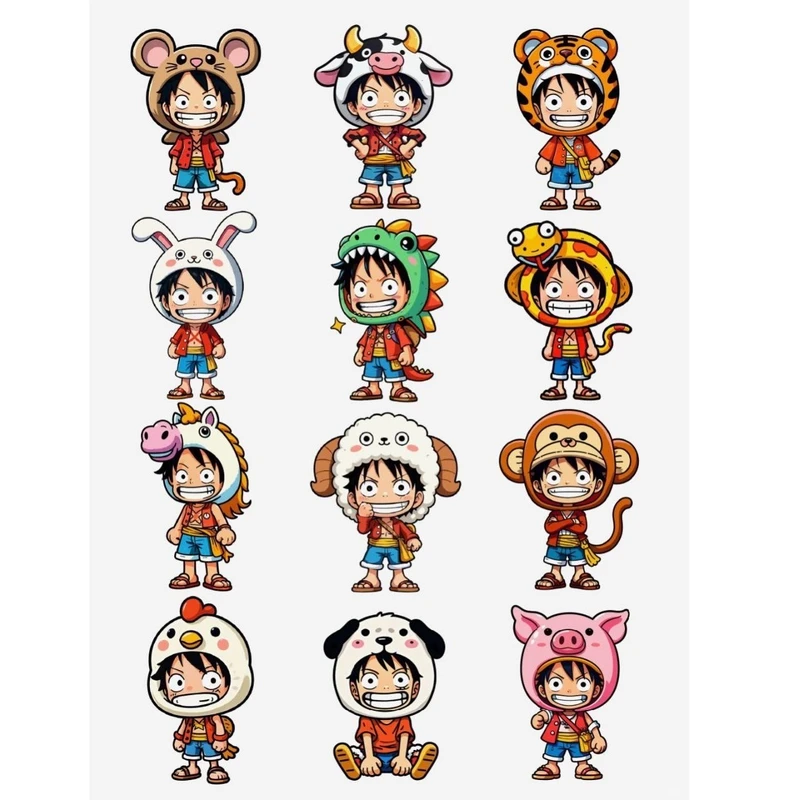 برچسب طرح پسر بچه بازیگوش کد 492 مجموعه 12 عددی