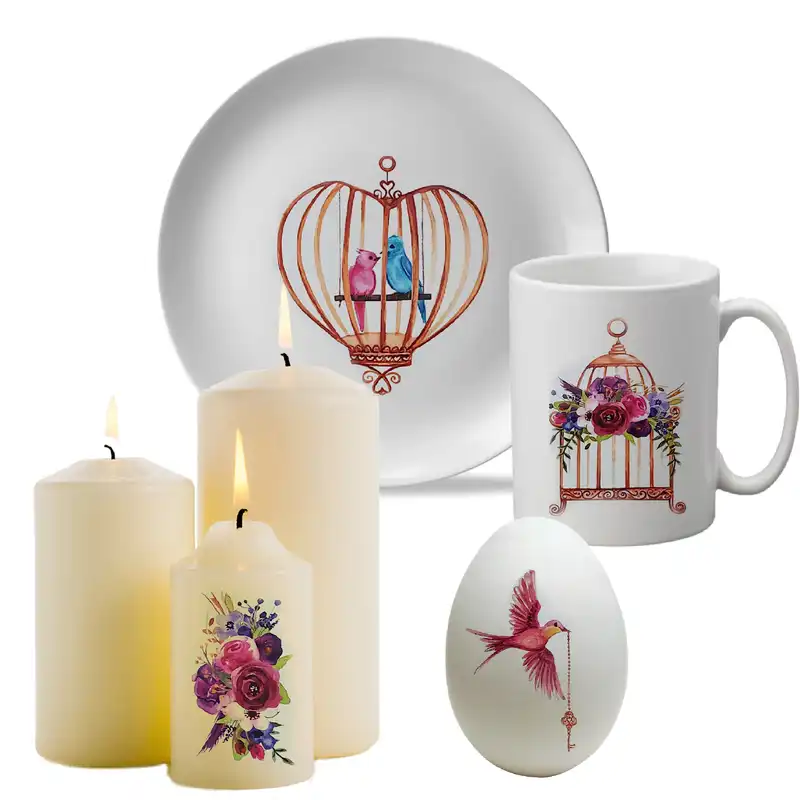 برچسب ترنسفر مدل قفس و پرنده