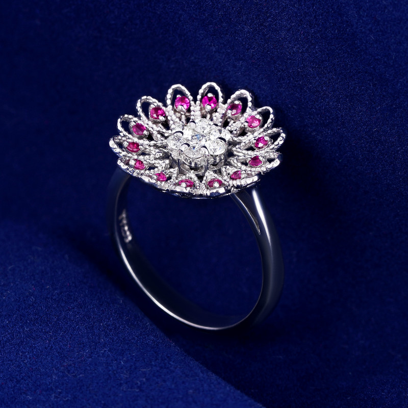 انگشتر طلا 18 عیار زنانه جواهری سون مدل 3972