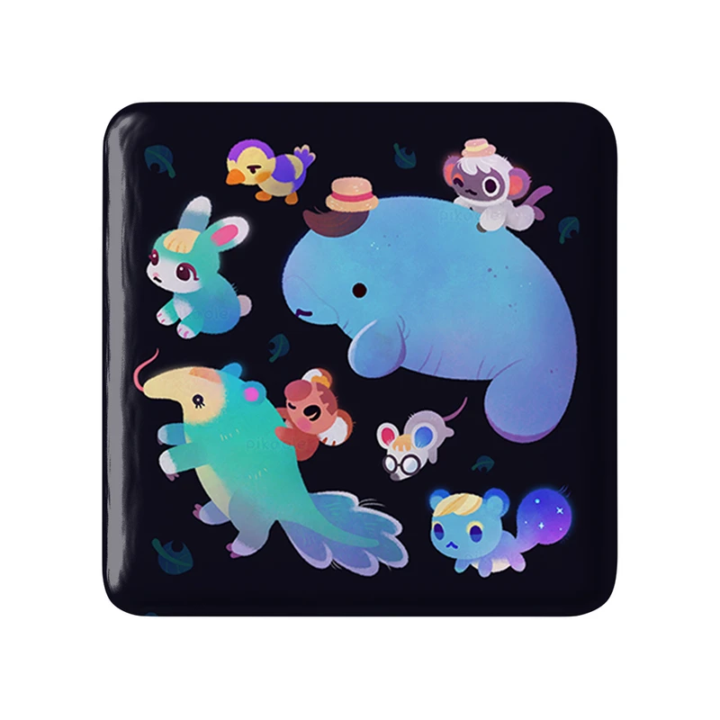 مگنت خندالو طرح بازی انیمال کراسینگ (Animal Crossing) مدل مربعی کد 32689