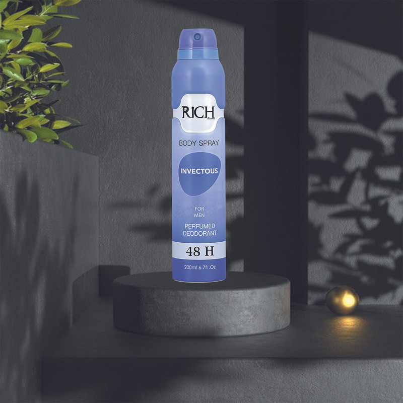 اسپری دئودورانت مردانه ریچ مدل INVECTOUS حجم 200 میلی لیتر اسپری دئودورانت مردانه ریچ مدل INVECTOUS حجم 200 میلی لیتر