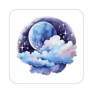 زیر لیوانی کاکتی طرح ماه و ستاره مدل mp53449