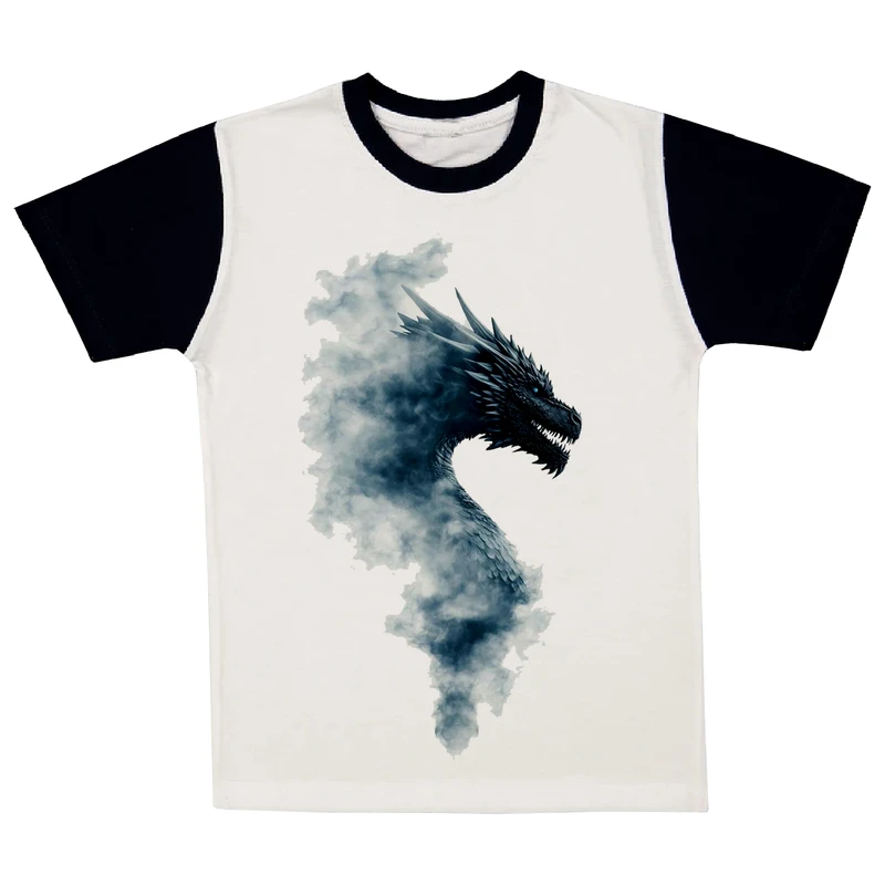 تی شرت آستین کوتاه پسرانه مدل اژده ها A160