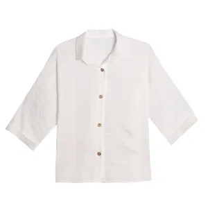 شومیز آستین سه ربع یقه برگردان زنانه مدل FX30