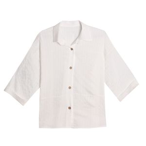 شومیز آستین سه ربع یقه برگردان زنانه مدل FX30