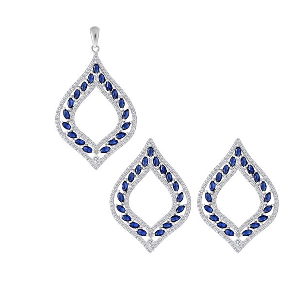 نیم ست نقره زنانه اقلیمه کد NN339