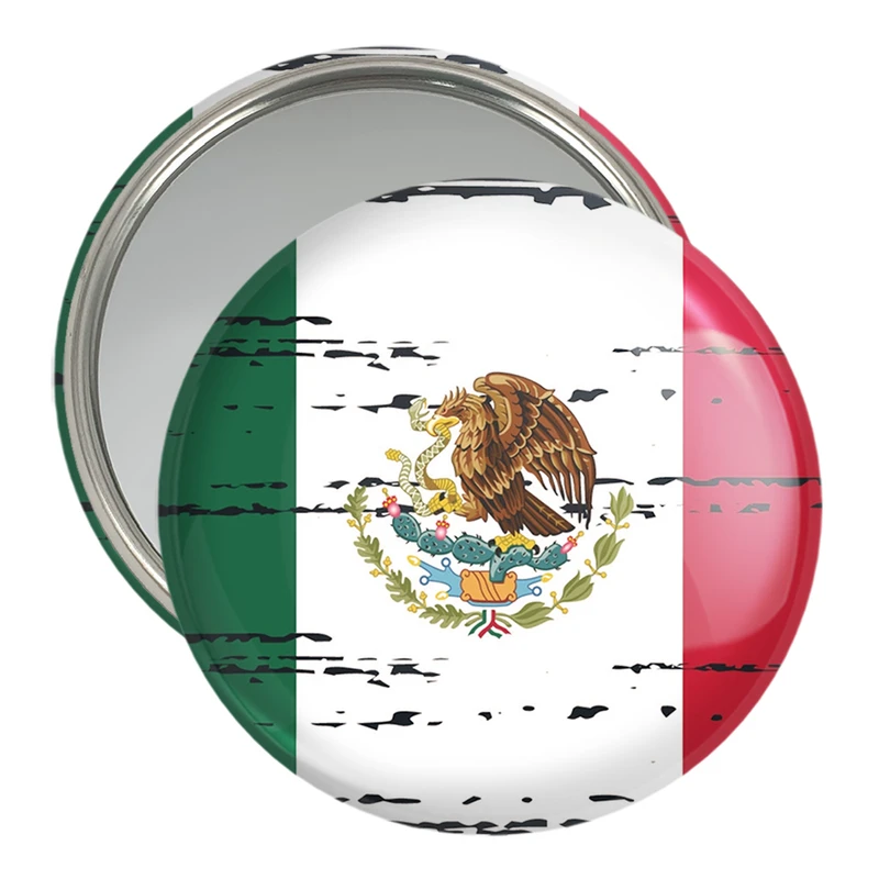 آینه جیبی خندالو مدل پرچم مکزیک  کد 20481