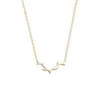 گردنبند طلا 18 عیار زنانه ماوی گالری مدل شاخگوزن ساده