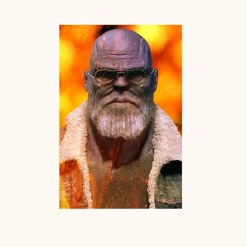 استیکر لپ تاپ و موبایل مدل سریال طرح تانوس تایتان دیوانه thanos mad titan کد 2330