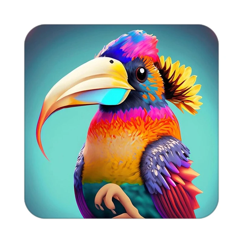 زیر لیوانی کاکتی طرح حیوانات رنگی مدل mp25973