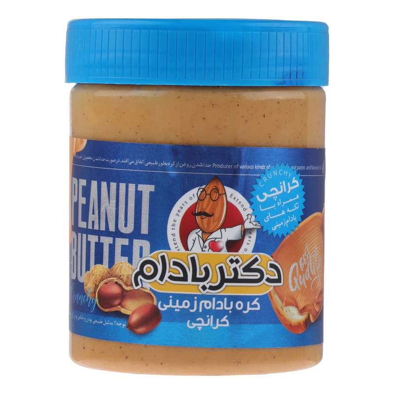 کره بادام زمینی کرانچی دکتر بادام - 330 گرم