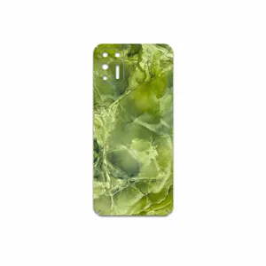 MAHOOT Green Crystal Marble Cover Sticker for Motorola Moto G9 Plus