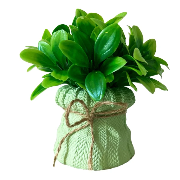 گلدان به همراه گل مصنوعی مدل بافت ریحان کد 731