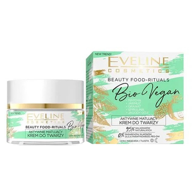 کرم لیفتینگ اولاین مدل Eveline Bio Vegan Mattifying حجم 50 میلی لیتر