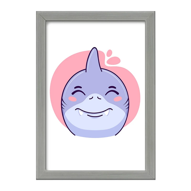 تابلو خندالو طرح کوسه حیوانات بامزه کد 37155