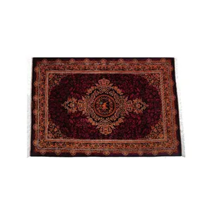 فرش زرع و نیم دستباف تمام ابریشم کد001