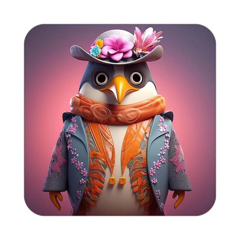 زیر لیوانی کاکتی طرح حیوانات رنگی مدل mp26770