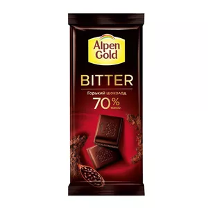 شکلات تخته ای تلخ %70 آلپن گلد - 28 گرم