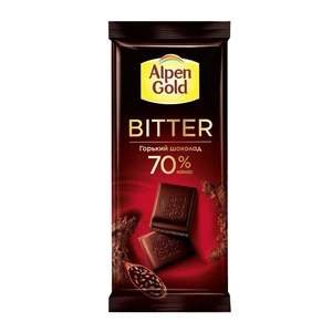 شکلات تخته ای تلخ %70 آلپن گلد - 28 گرم