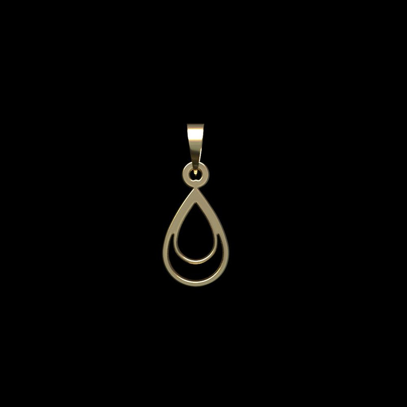 آویز گردنبند طلا 18 عیار زنانه مدوپد مدل هندسی کد PA1-14319