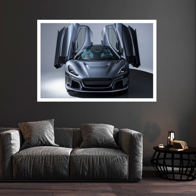 تابلو بکلیت طرح ماشین ریماک نورا مدل قاب شاسی W-s8972