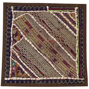 رومیزی سوزن دوزی مدل چهل تیکه عسلی کد KOH53