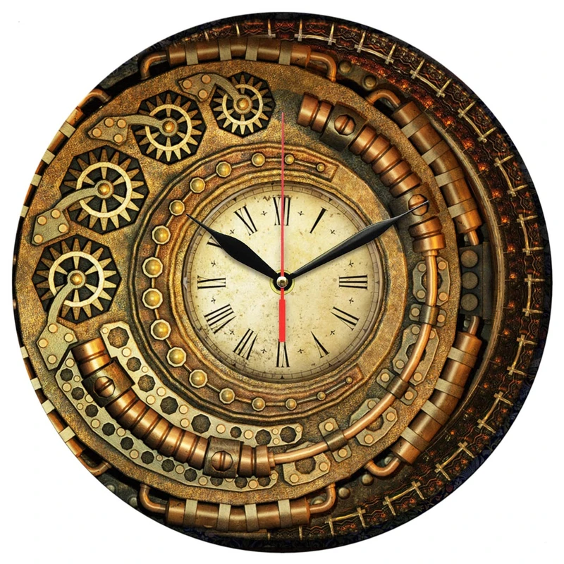 ساعت دیواری طرح چرخ دنده steampunk کد 1273