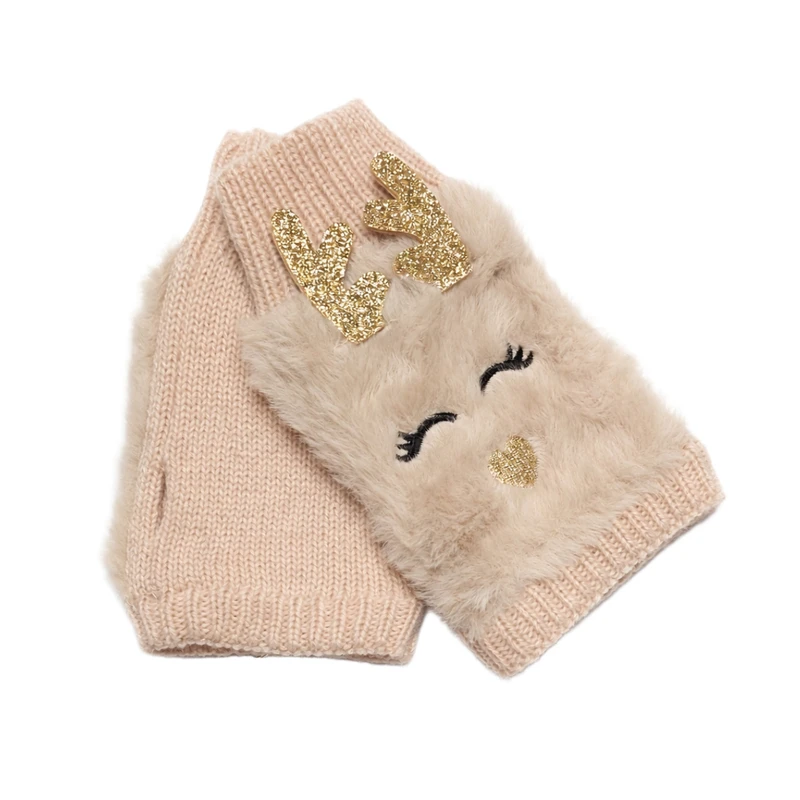 دستکش بافتنی دخترانه مدل 7346