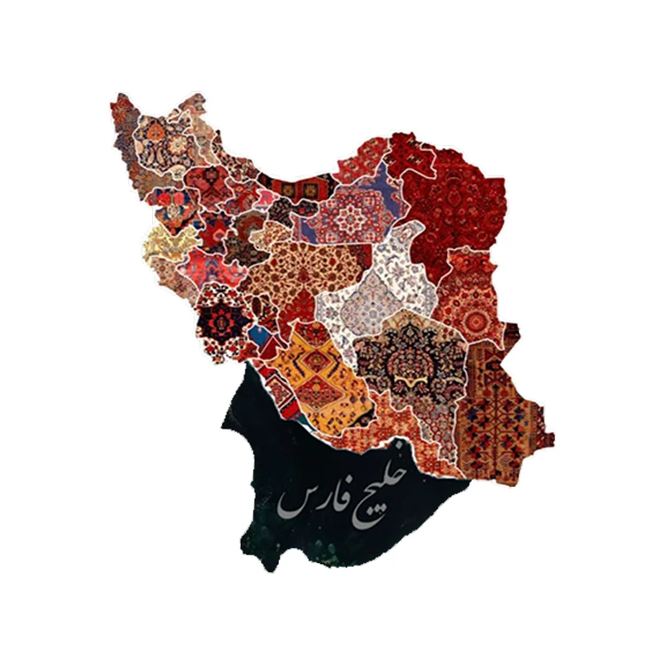 استیکر پارچه و لباس پاد آفرین مدل نقشه ایران کد 1057