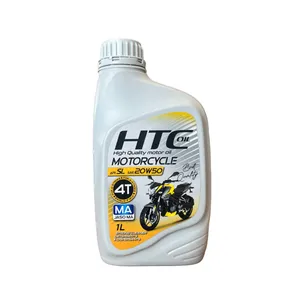 روغن موتور سیکلت تمام سنتتیک اچ تی سی مدل SL 20W-50 حجم 1 لیتر