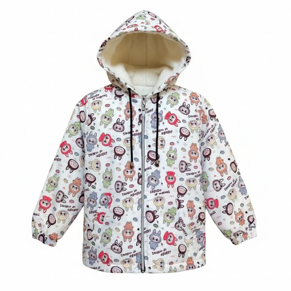 کاپشن دخترانه مدل عروسکی LABUBU