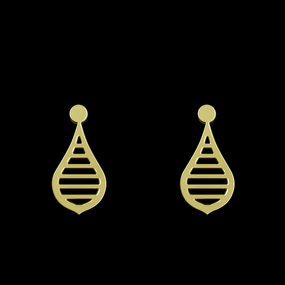 گوشواره طلا 18 عیار زنانه مدوپد مدل اشک کد GA1-11292