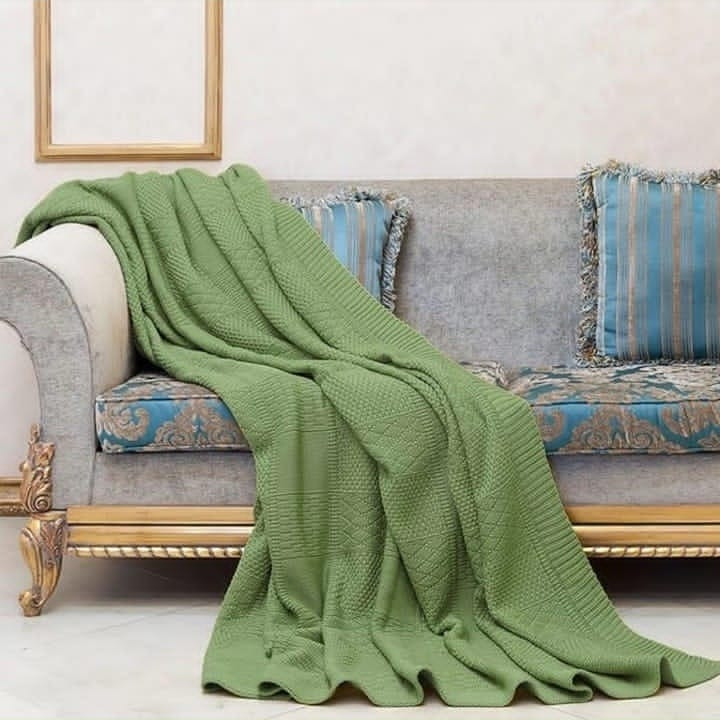 شال مبل وتخت طرح بافتنی سایز 220×160سانتی متر