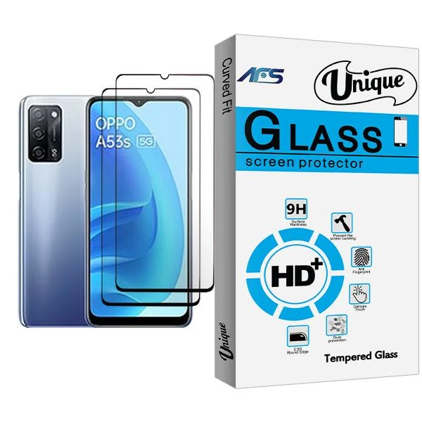 محافظ صفحه نمایش ای اف اس مدل Unique Glass MIX002 مناسب برای گوشی موبایل اوپو A53s 5G بسته دو عددی