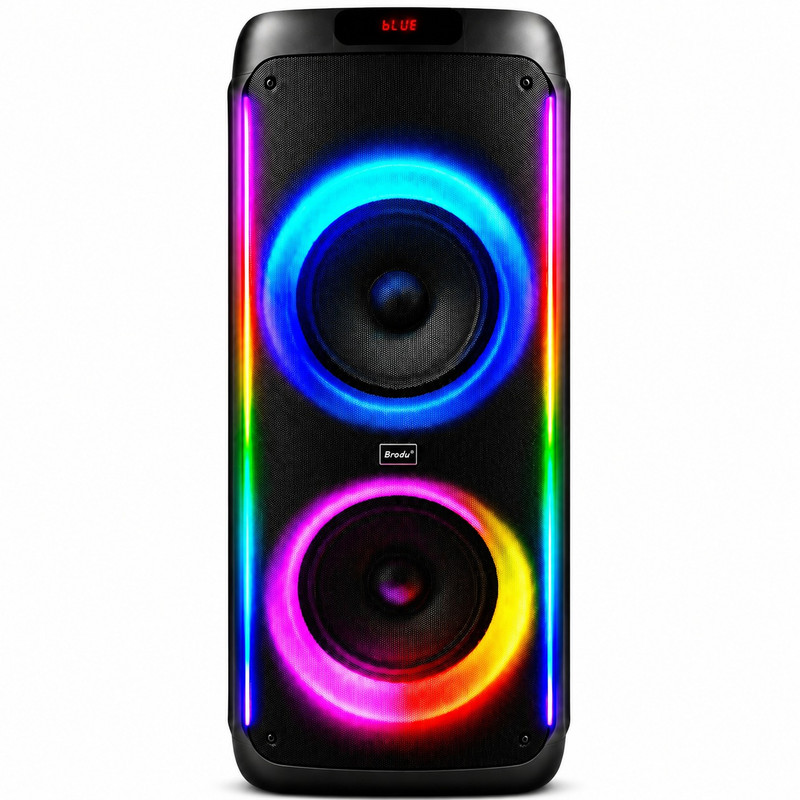 اسپیکر بلوتوثی قابل حمل برودو مدل Karaoke Box dual 12inch