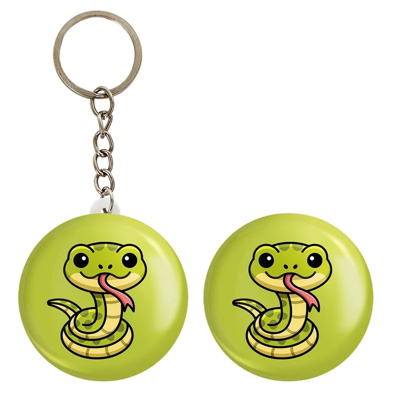 پیکسل خندالو مدل حیوانات بامزه مار کد 28190 به همراه جاکلیدی