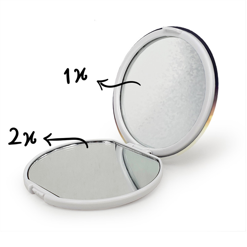 آینه جیبی خندالو طرح پسر گربه ای و دختر کفشدوزکی مدل تاشو کد 24995