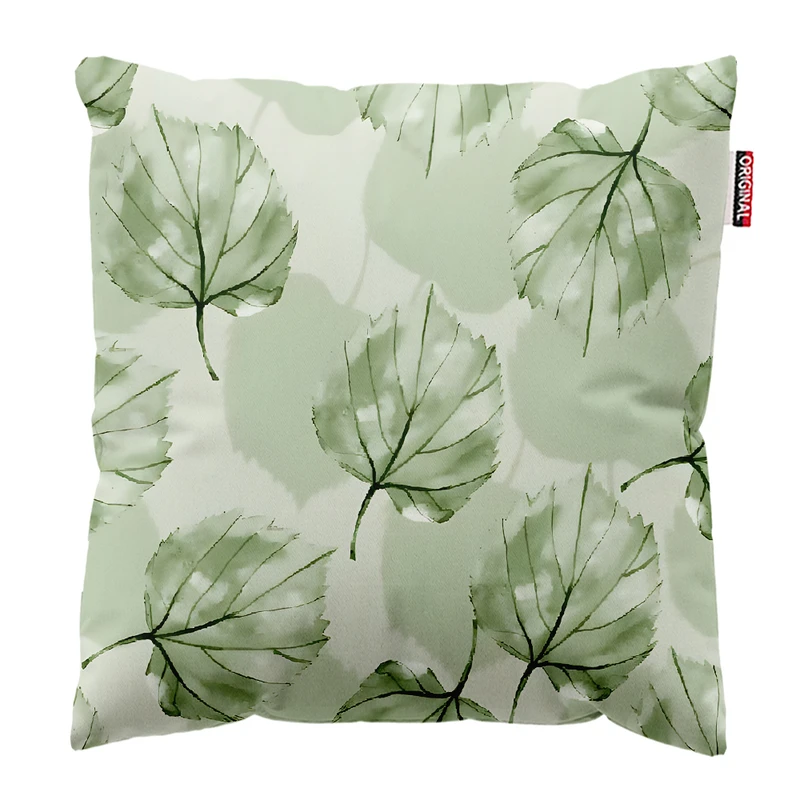 کوسن پاد آفرین مدل مینیمال طرح گل و برگ کد PK403240 سایز 40*40 سانتی متر