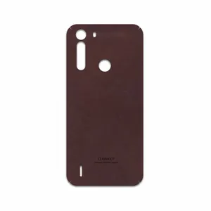 MAHOOT Matte-Dark-Brown-Leather Cover Sticker for Motorola One Fusion
