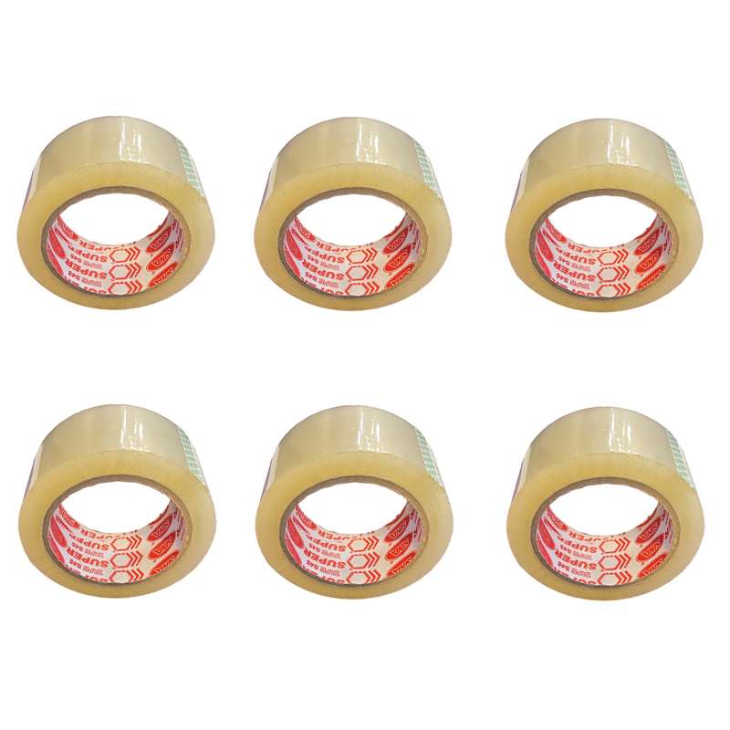 چسب پهن چسب سینا مدل Super Tape S45 عرض 48 میلی متر بسته 6 عددی چسب پهن چسب سینا مدل Super Tape S45 عرض 48 میلی متر بسته 6 عددی