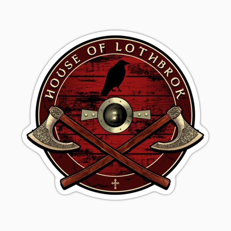 استیکر لپ تاپ و موبایل بووم طرح سریال Vikings مدل House Of Lothbrok کد LB80
