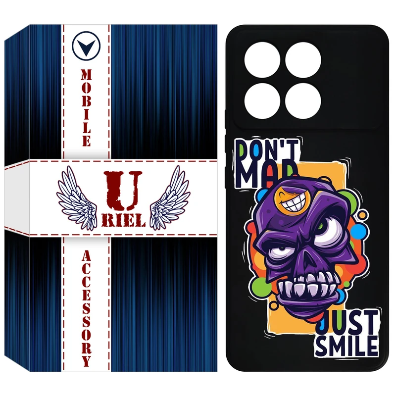 کاور یوریل قاب مدل KSH کد 33 طرح Smile مناسب برای گوشی موبایل شیائومی Poco F6 Pro / Redmi K70 / K70 Pro