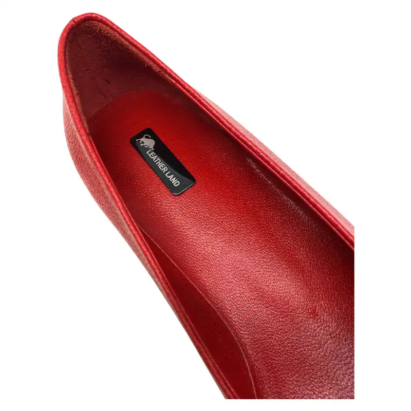 کفش زنانه سرزمین چرم مدل 1711 رنگ قرمز