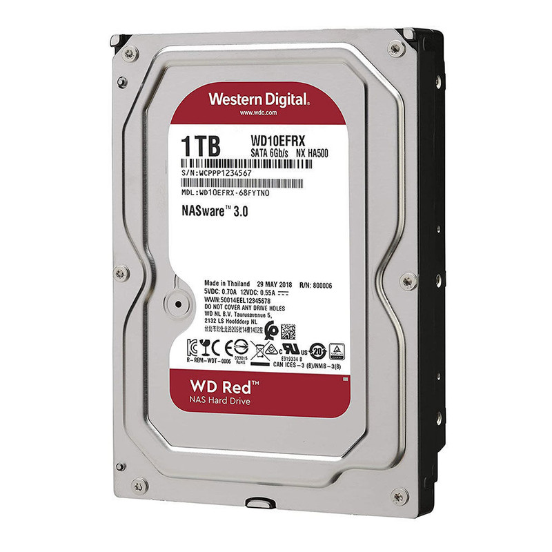 هارددیسک اینترنال وسترن دیجیتال مدل Red WD10EFRX ظرفیت 1 ترابایت