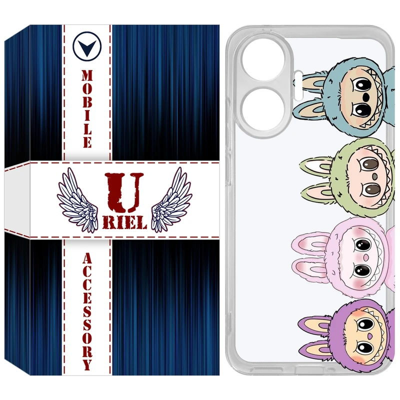 کاور یوریل مدل Clear کد 101 طرح لبوبو Labubu مناسب برای گوشی موبایل شیائومی Poco F7