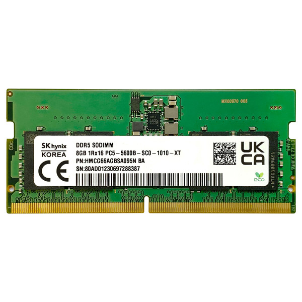 رم لپ تاپ DDR5 تک کاناله 5600B مگاهرتز CL40 اس کی هاینیکس مدل HMCG66AGBSA ظرفیت 8 گیگابایت
