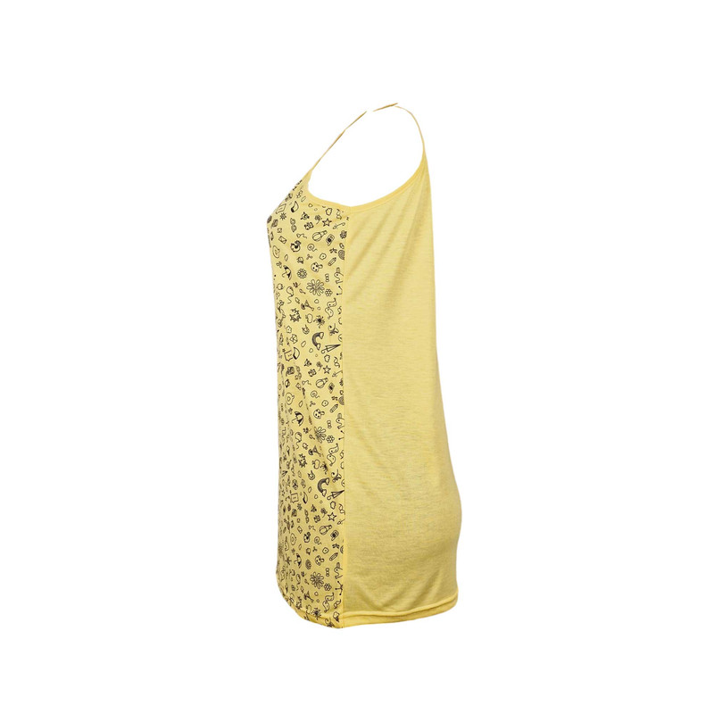 تاپ زنانه مدل کارتونی 401 رنگ زرد