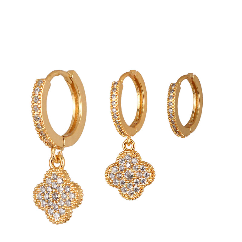 گوشواره زنانه وای اس ایکس مدل گل کد G306