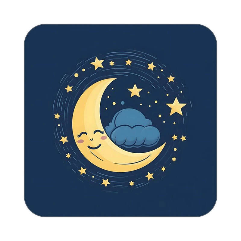 زیر لیوانی کاکتی طرح ماه و ستاره مدل mp52810