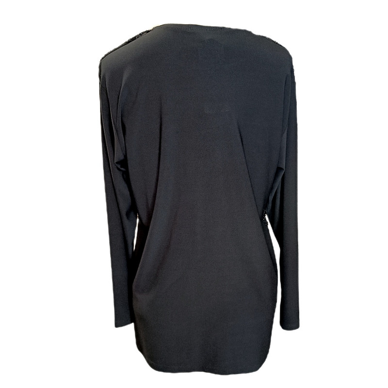 بلوز آستین بلند زنانه مدل لمه رنگ مشکی